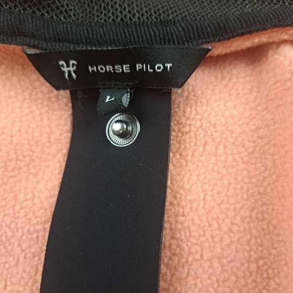 Horse Pilot Women's Long Sleeve Fleece Hoodie Jacket Tempest Pink Size L - Picture 8 of 14